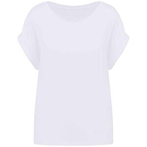 Native Spirit Womens/Ladies Roll Sleeve T-Shirt / White
